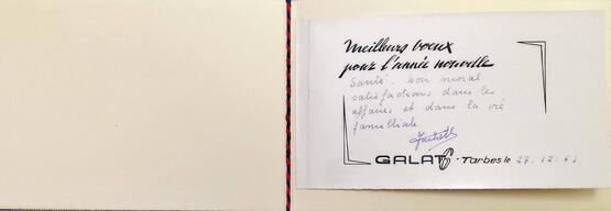 Carte de vœux du GALAT n° 6 de 1961 Alat.fr