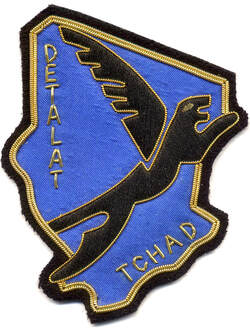 Insigne Tissu DETALAT Tchad type 1 :  fabrication pakistanaise, réalisé ultérieurement Alat.fr
