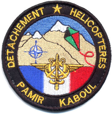 Patch tissu du détachement hélicoptères ISAF Kaboul, mandat n° 1 Alat.fr