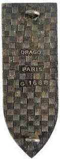 Dos insigne GALAT n° 8, Drago, rose des vents argentée Alat.fr