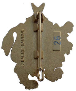 Dos insigne métal, type 2, Balme de la 1ère EHL du 5e GHL numéroté 26 Alat.fr