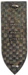 Dos insigne GALAT n° 8, Drago, rose des vents argentée Alat.fr