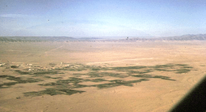 Vue aérienne d'El-Abiod, en 1961. Alat.fr