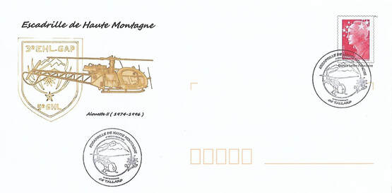 Enveloppe de l'escadrille de haute montagne du 5e GHL, ALOUETTE II Alat.fr
