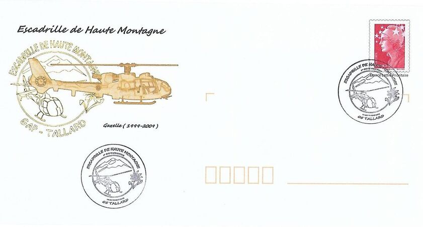 Enveloppe de l'escadrille de haute montagne du 5e GHL, Gazelle Alat.fr
