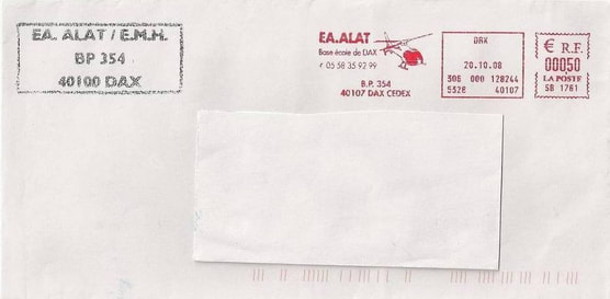 Enveloppe de l'EMH de l'EAALAT de Dax d'octobre 2008 Alat.fr