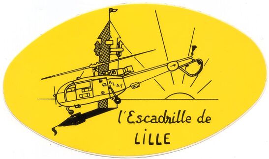 Autocollant type 3 escadrille ALAT de Lille du 6e RHC  Alat.fr