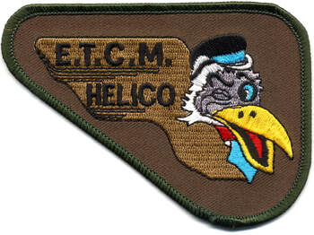 Patch APS, du peloton hélicoptères, tête de corbeau, de la 18e ETCM de Montauban Alat.fr