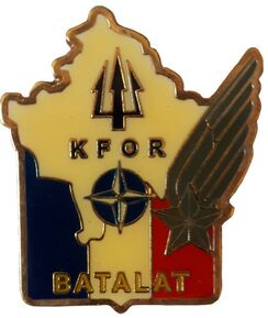 Insigne BATALAT KFOR, fabrication artisanale, aile en biais Alat.fr