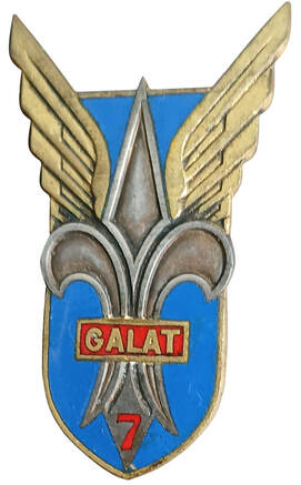 Insigne GALAT n° 7, Drago, dos guilloché Alat.fr