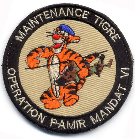 Patch tissu peloton maintenance Tigre ISAF Kaboul mandat n° 6 Alat.fr
