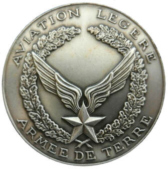 Médaille ALAT format 60 mm, argenté Alat.fr