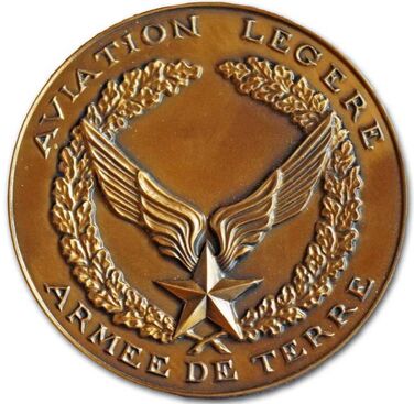 Médaille ALAT grand format 90 mm, bronze doré alat.fr