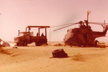 Opération Lamantin : PUMA n° 1197 en panne au champ de tir Benichab, le 18 février 1979 (4). Alat.fr