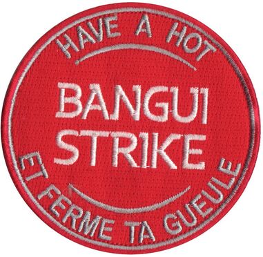 Patch tissu du DETALAT Bangui Bangui Strike, fond rouge Alat.fr
