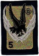 Patch tissu, type 1 de l'insigne régimentaire 5e RHC type 2 Alat.fr