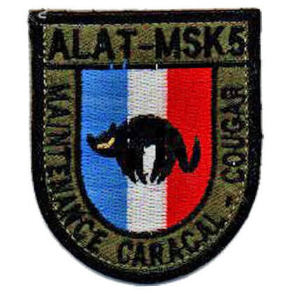 Écusson de nationalité française du peloton de maintenance Caracal et Cougar de l'ISAF Alat.fr