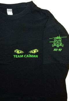 Tee-shirt EAALAT Team Caïman en 2000 (devant) Alat.fr 