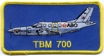 Bandes patronymiques de l'Escadrille Avion de l'Armée de Terre TBM 700 tissus Alat.fr
