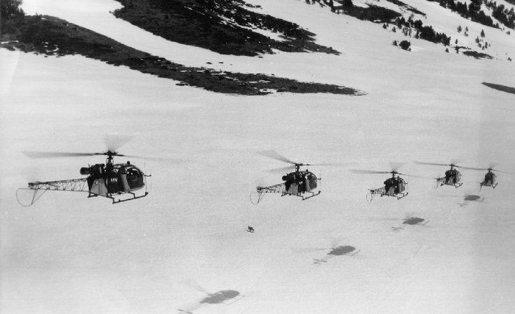 Centre de Vol en Montagne de Saillagouse patrouille Al II 1970 Alat.fr
