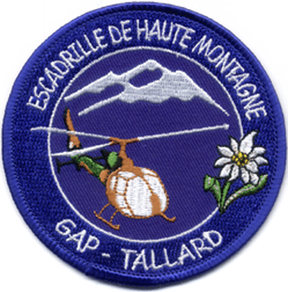 Patch APS escadrille haute montagne, inscription Gap-Tallard Alat.fr