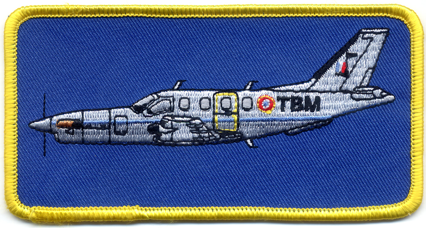 Bandes patronymiques de l'Escadrille Avion de l'Armée de Terre TBM 700 fluo Alat.fr